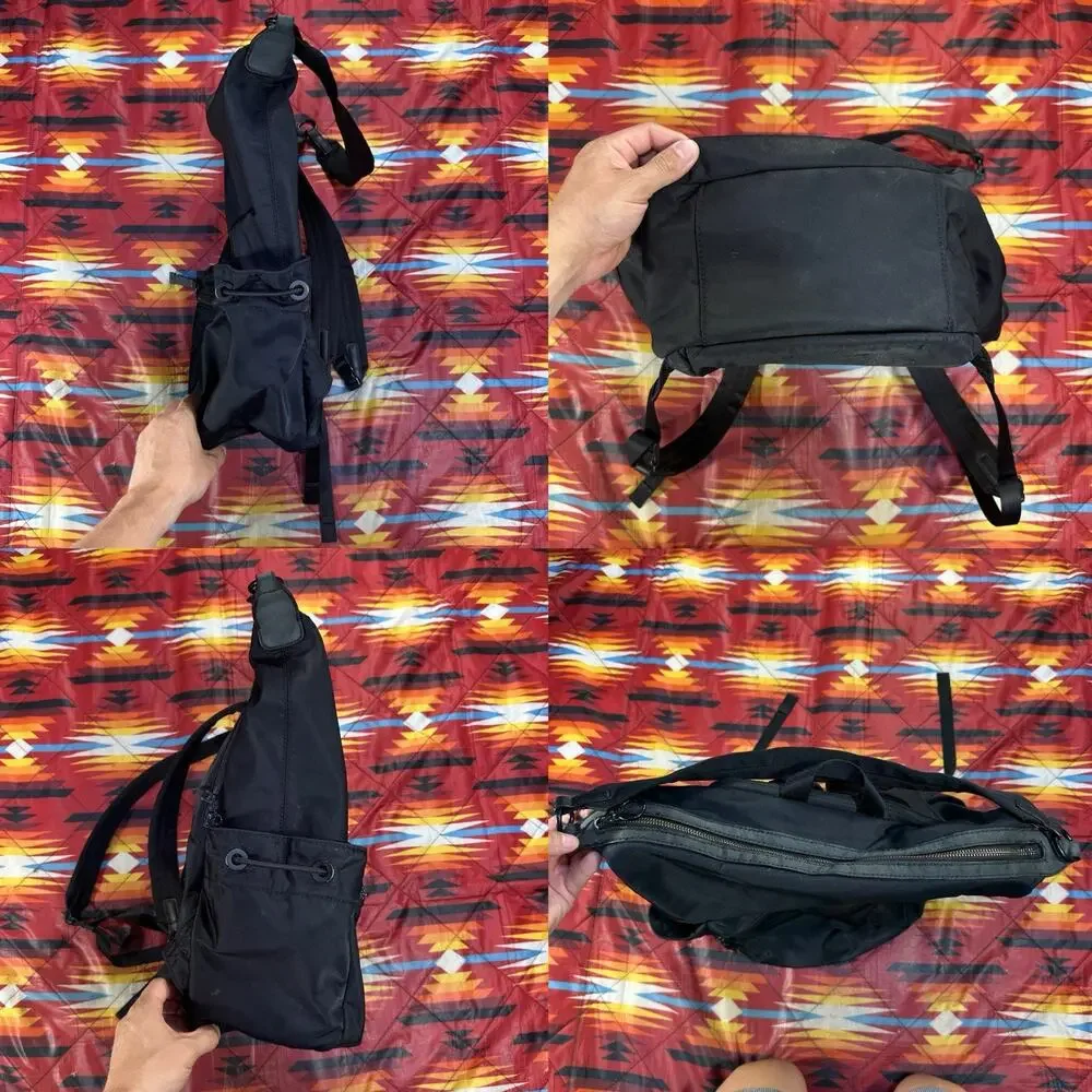 lululemon Easy Days Black Backpack & Tote Bag Laptop FLAWS